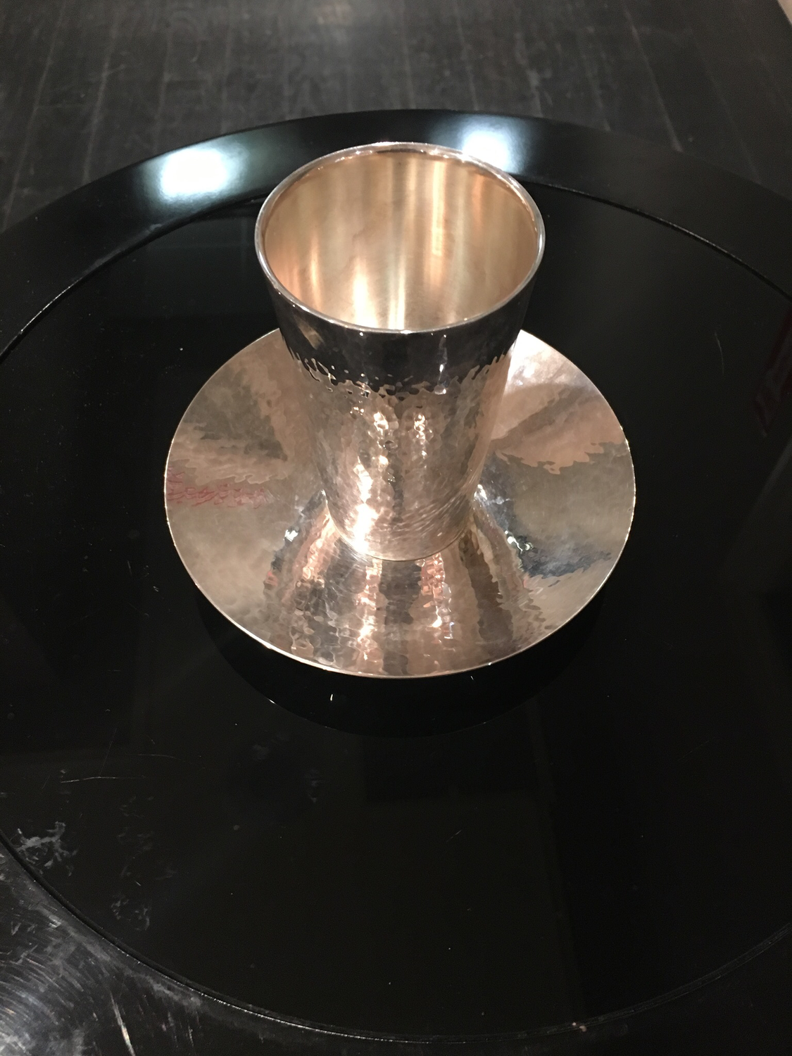 Pampaloni Sterling Silver Kiddush Cup With Underplate CALL FOR PRICE