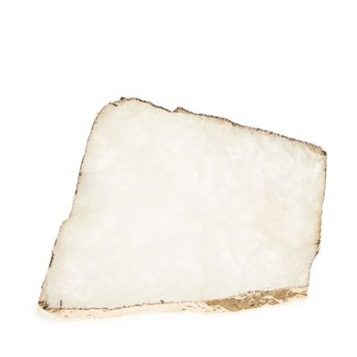 Kiva Large Gold and White Platter