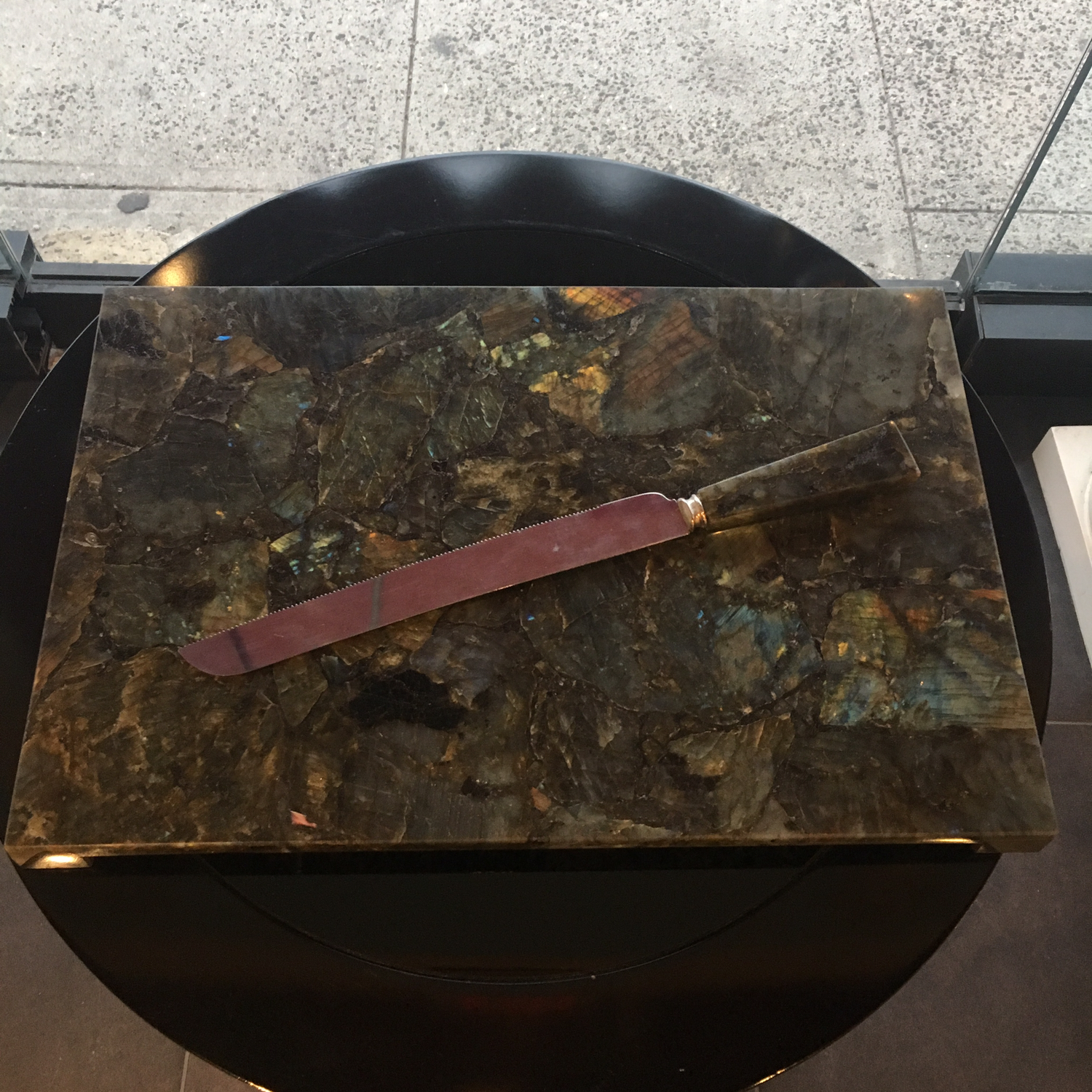 Mike and Ally Bread Board $580 plus Knife $180 PURCHASED