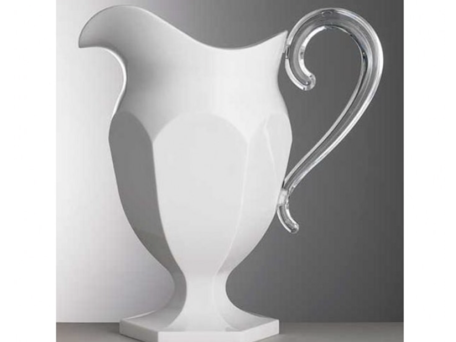 Mario Luca Giusti White Acrylic Pitcher