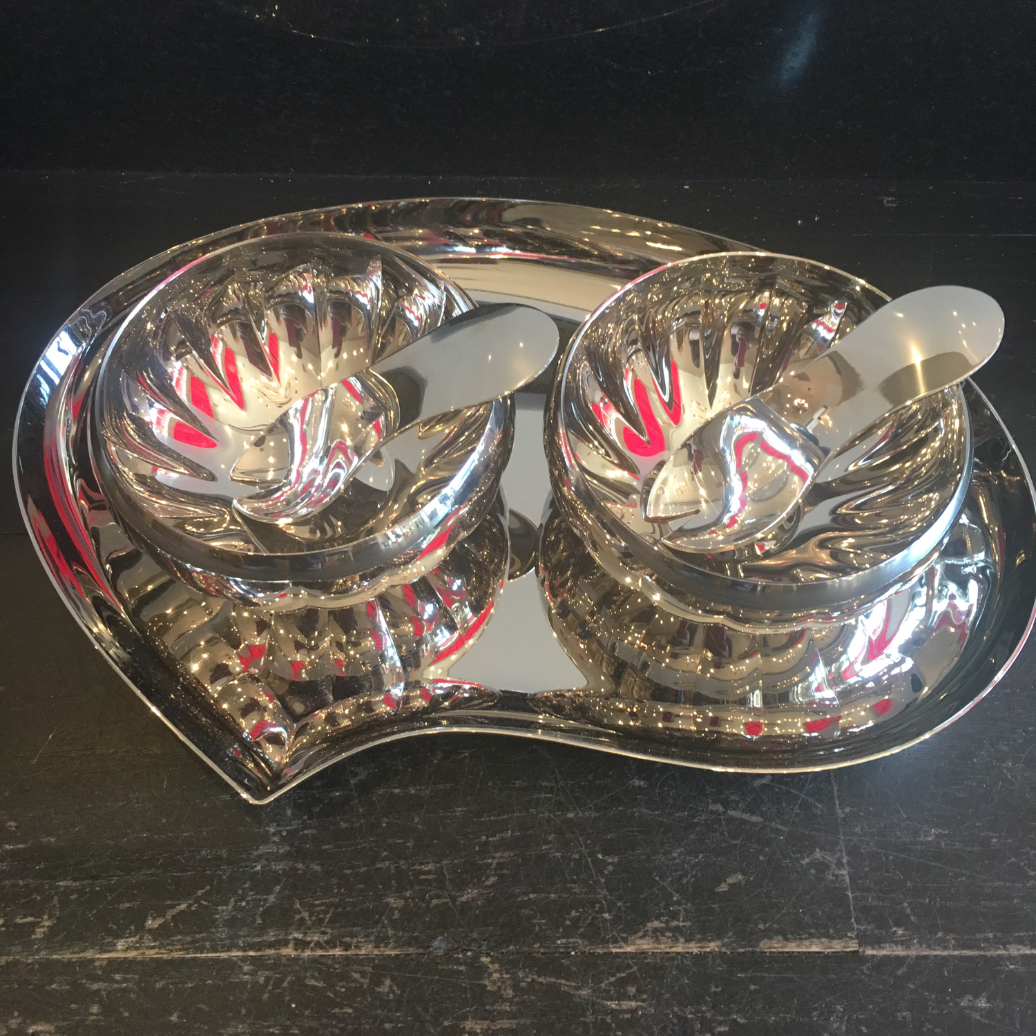 Georg Jensen - 2 Legacy Bowls on Tray