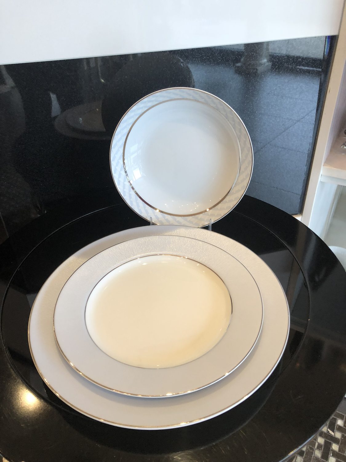 Bernardaud Dune Blue 16 Dinner 16 Salad - Bernardaud Paradis 16 Coupe Soup Bowl 3 piece $137