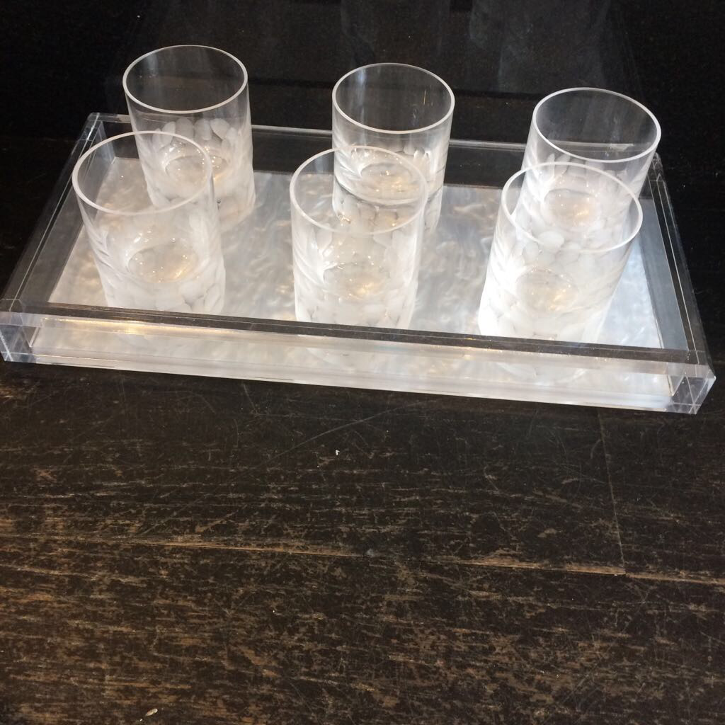 Moser Crystal Pebbles Set 6 Clear Shot Glasses