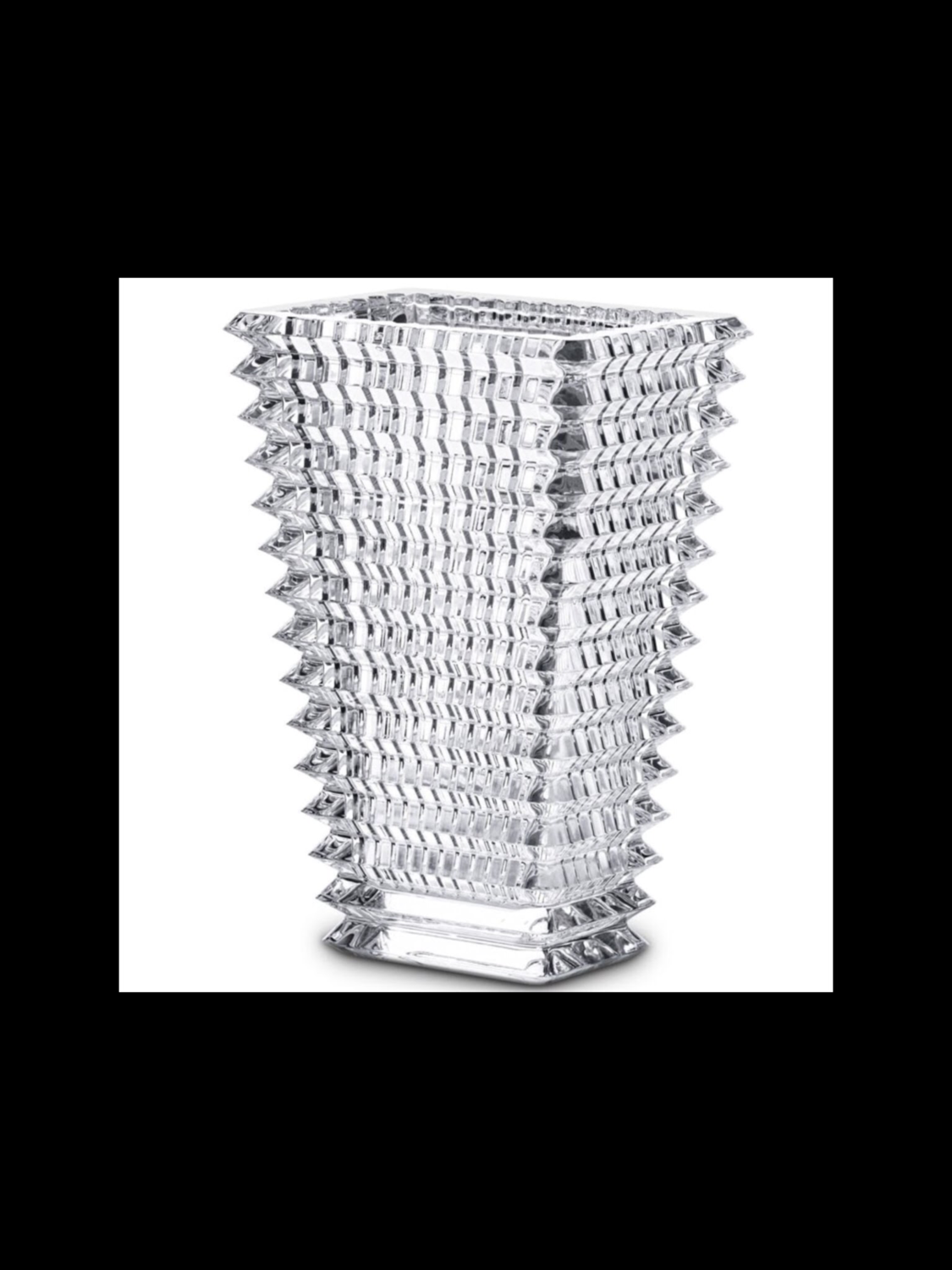 Baccarat Clear Small Rectangular Eye Vase PURCHASED