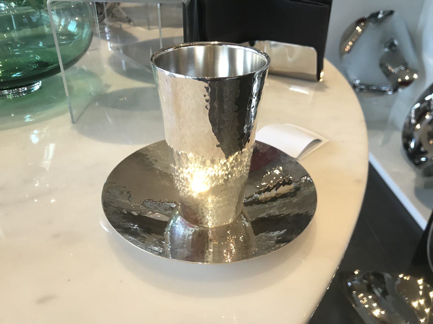 Pampaloni Sterling Silver Kiddush Cup with Tray