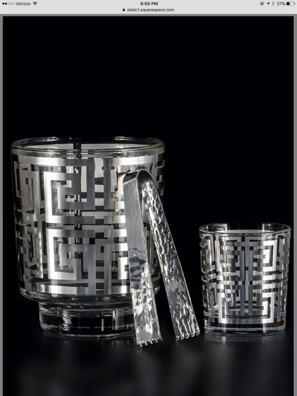 Egizia Meandro Ice Bucket With Tongs