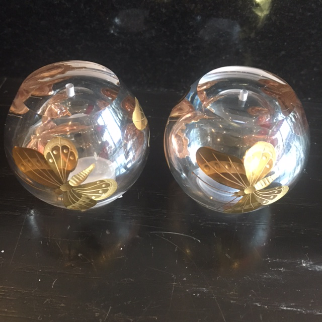 Artel Gilded Butterflies 2 Pair Salt And Pepper Shakers $210 Each PURCHASED