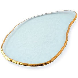 Annie Glass Small Gold Cheese Tray