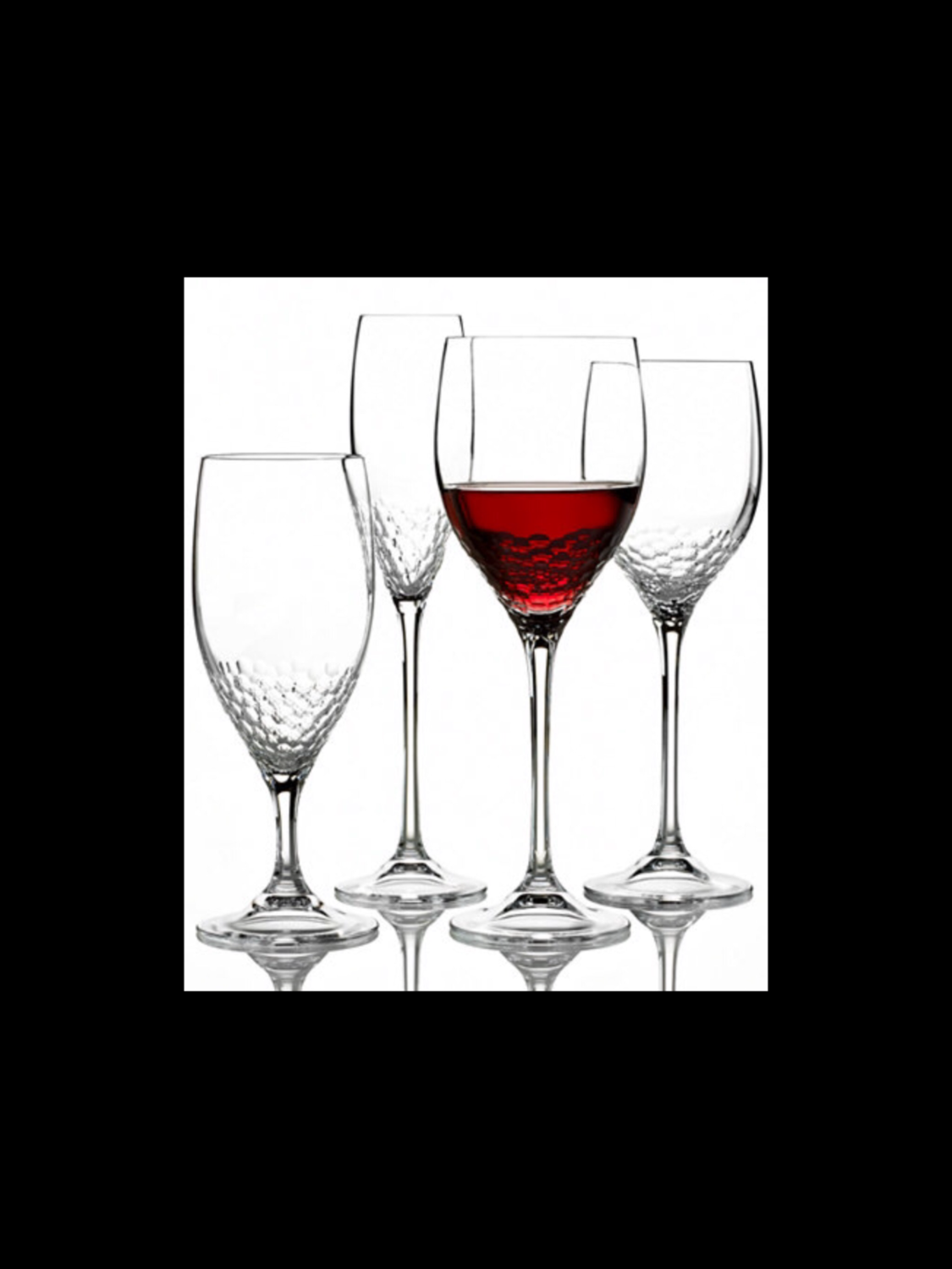 Vera Wang Sequin 14 Wine Goblets