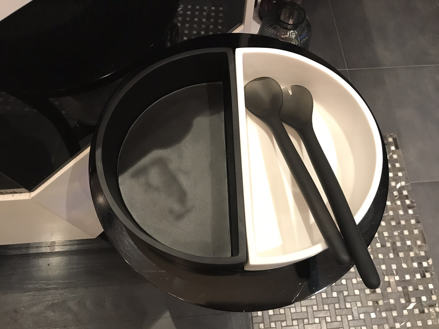Tina Frey Black Salad Servers 