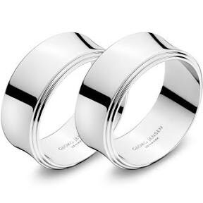 Georg Jensen Pair Pyramid Napkin Rings