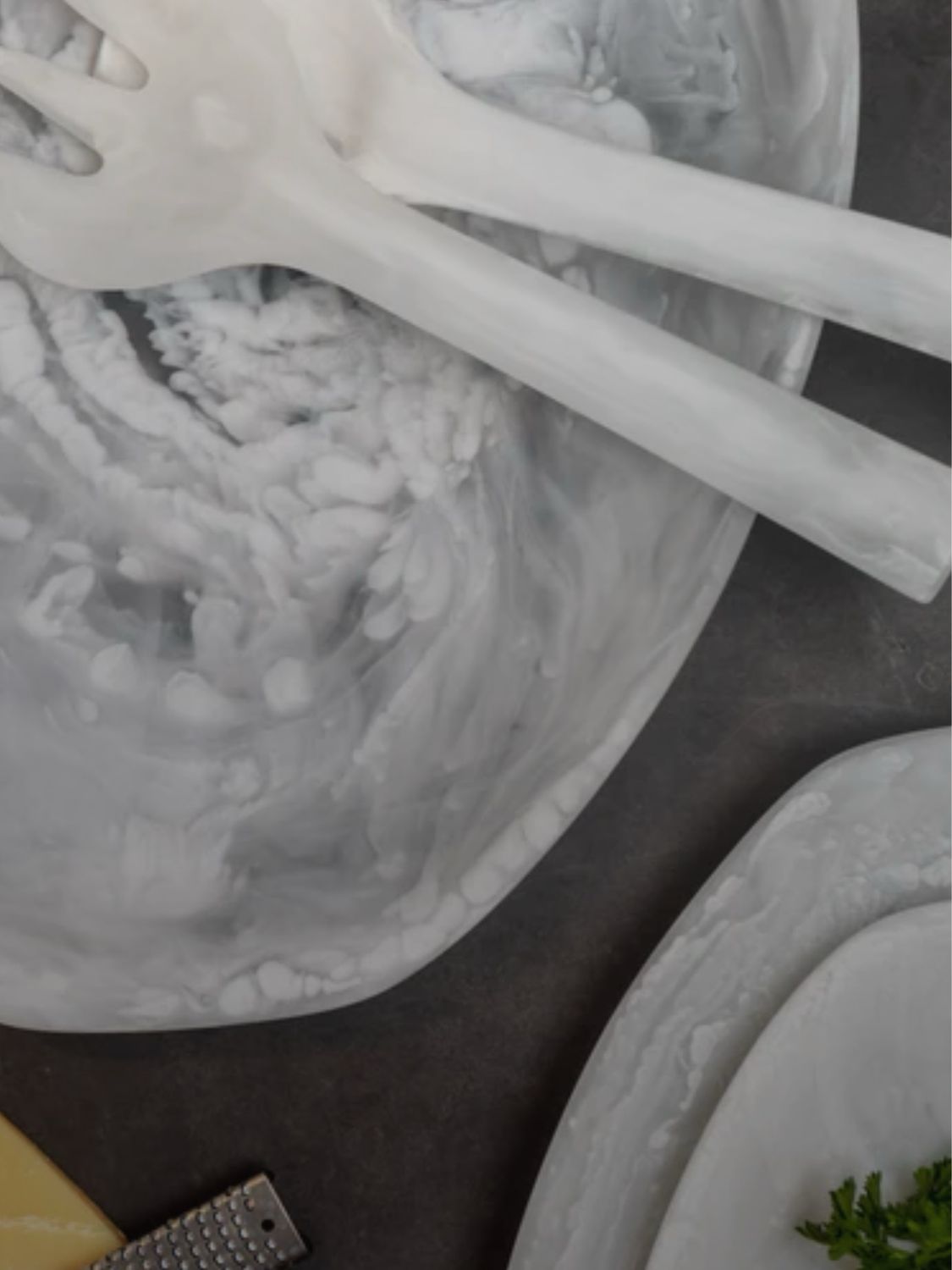 Modern Wick Salad Servers Pair