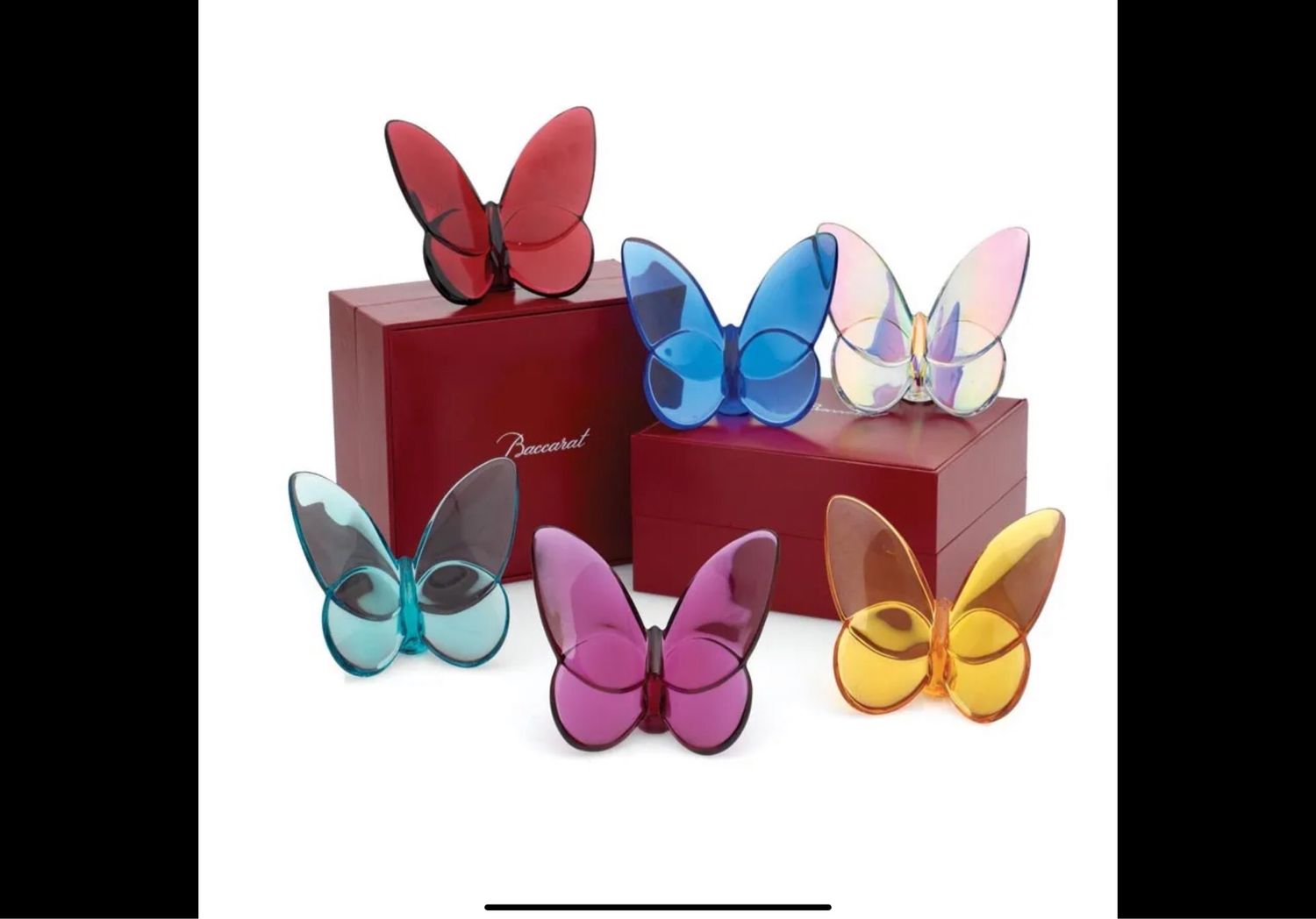 Baccarat Crystal Peony Butterfly