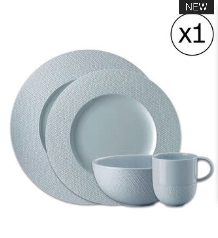Rosenthal Kumi Blue Dinnerware 12 Dinner 12 Salad 12 Cereal Bowls