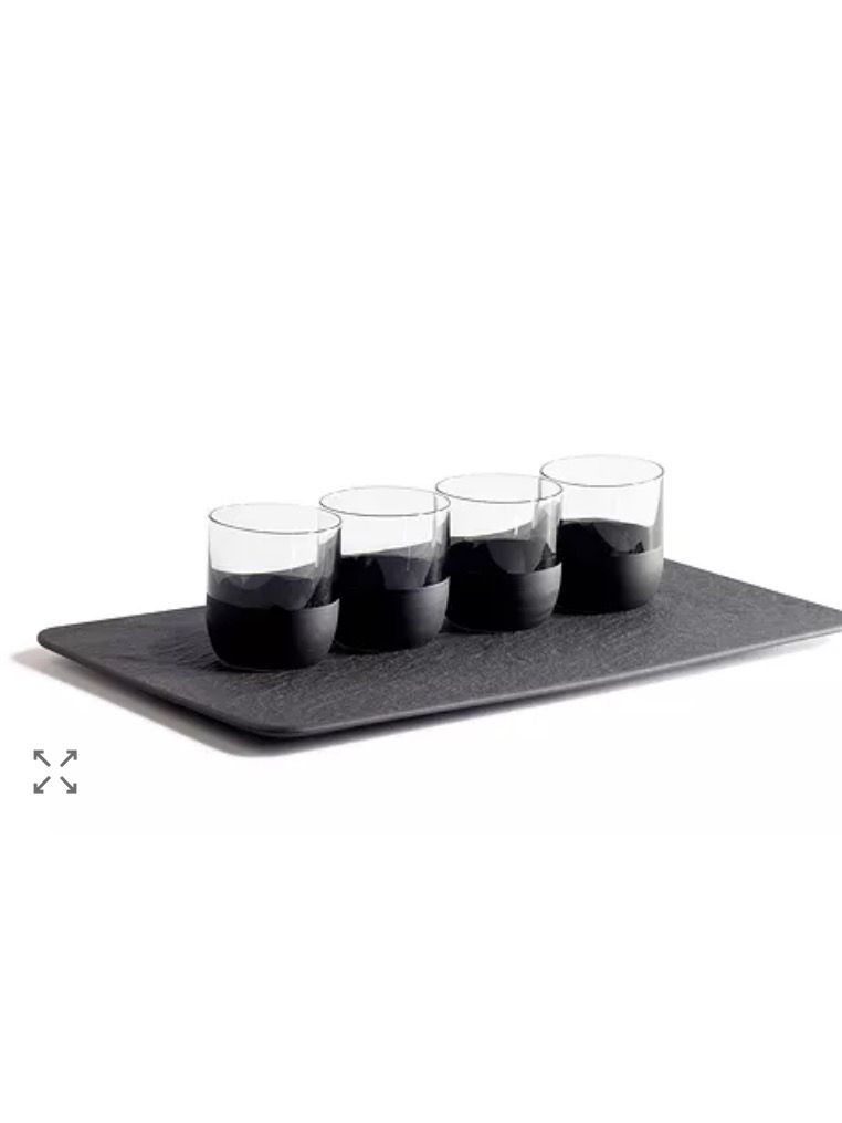 Villeroy And Boch 8 Shot Glasses On Tray