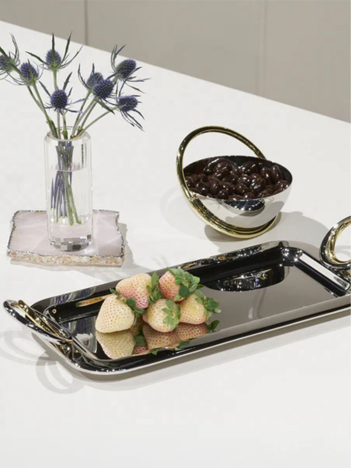 Kelly Wearstler Set Of 6 Shot Glasses With Anna Ring Tray Kelly Wearstler Set Of 6 Shot Glasses With Anna Ring Tray