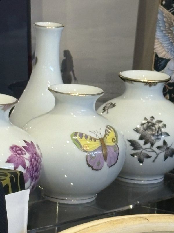 Herend Butterfly Lavender Vase