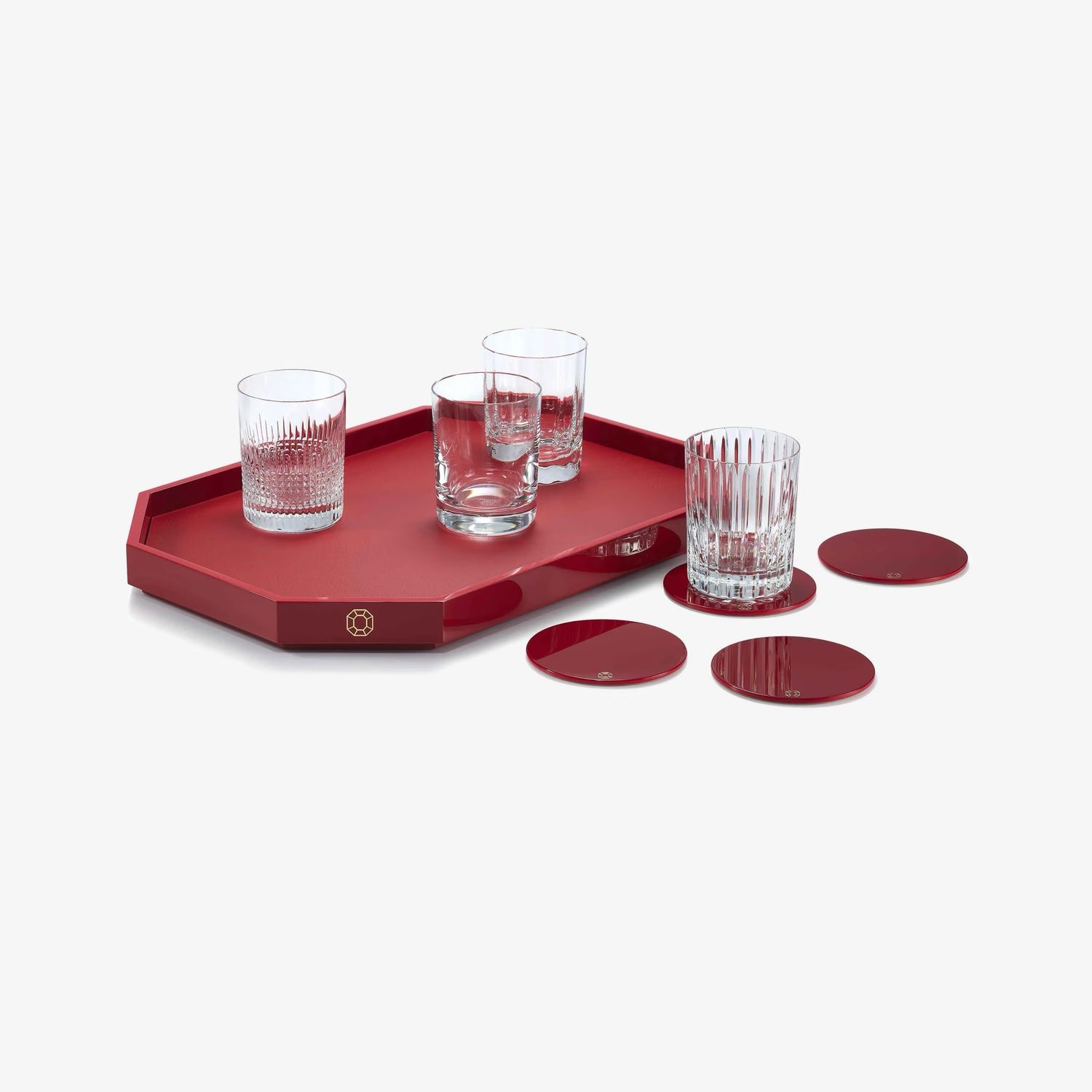 Baccarat Octogone Red Tray