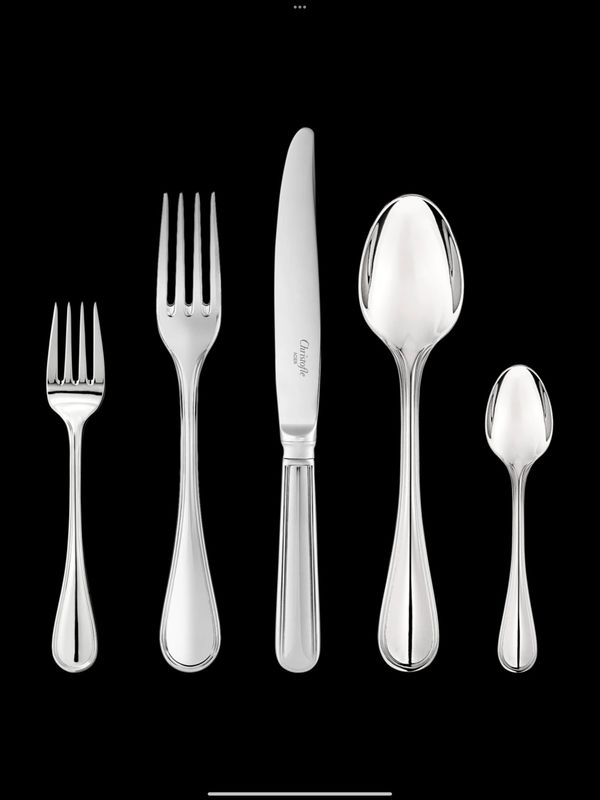 Christofle Albi Stainless Steel Flatware Needs 12