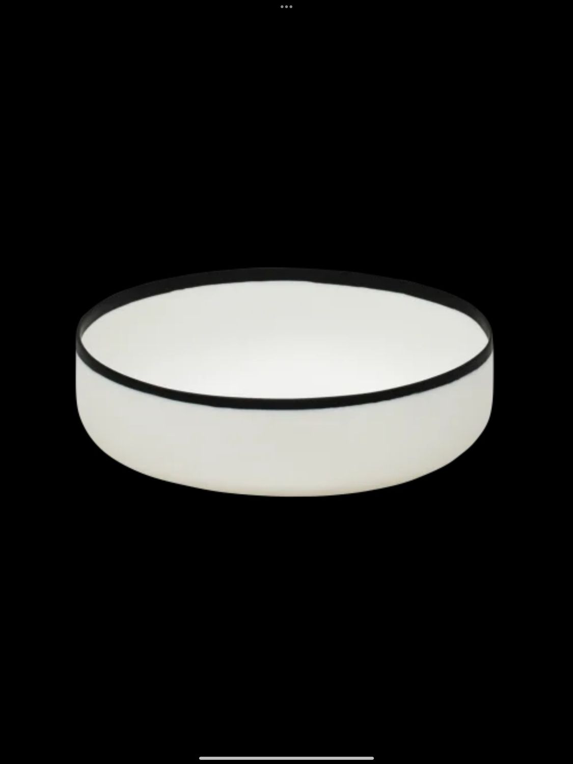 Tina Frey White Bowl With Black Rim