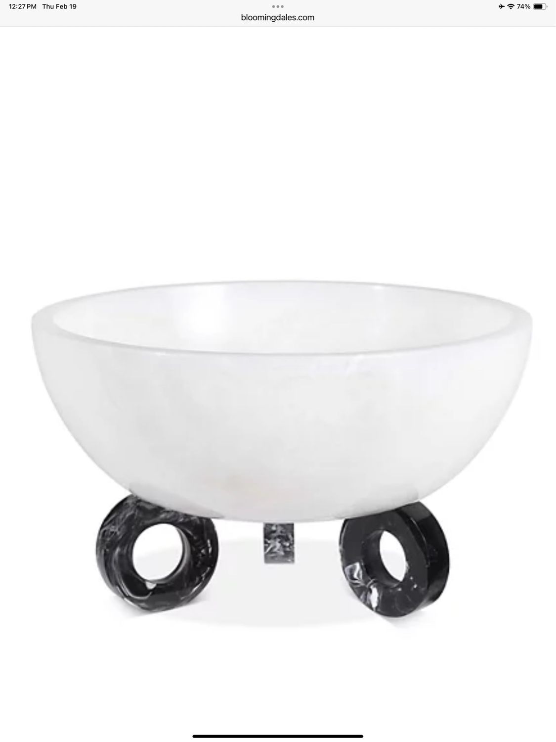 Jonathan Adler Resin-Black And White Bowl