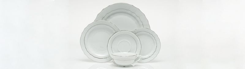 Herend Platinum Edge Service Plate/ Dessert/ Rim Soup Needs 14