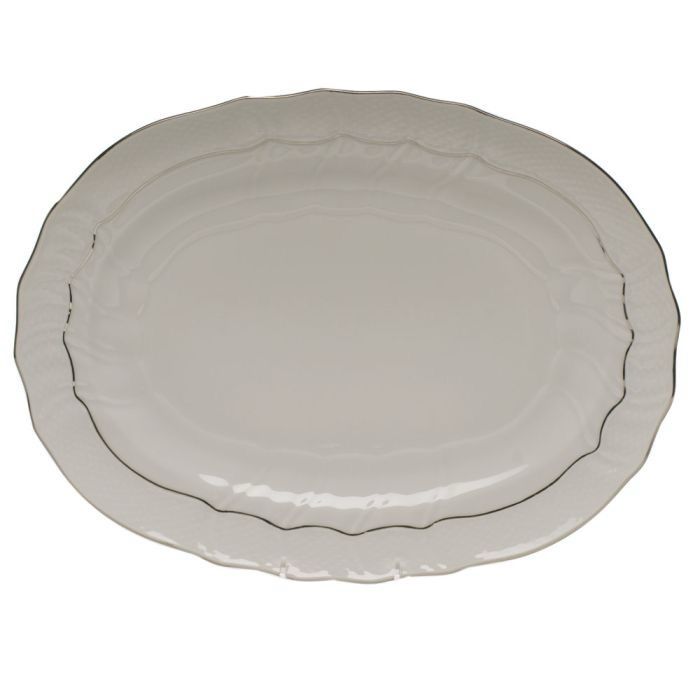 Herend Platinum Edge 15” Oval Platter Needs 2