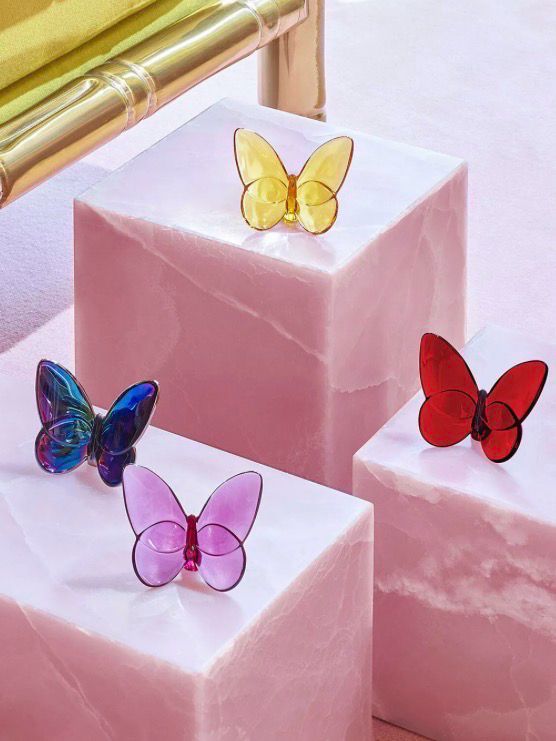 Baccarat Crystal Peony Butterfly