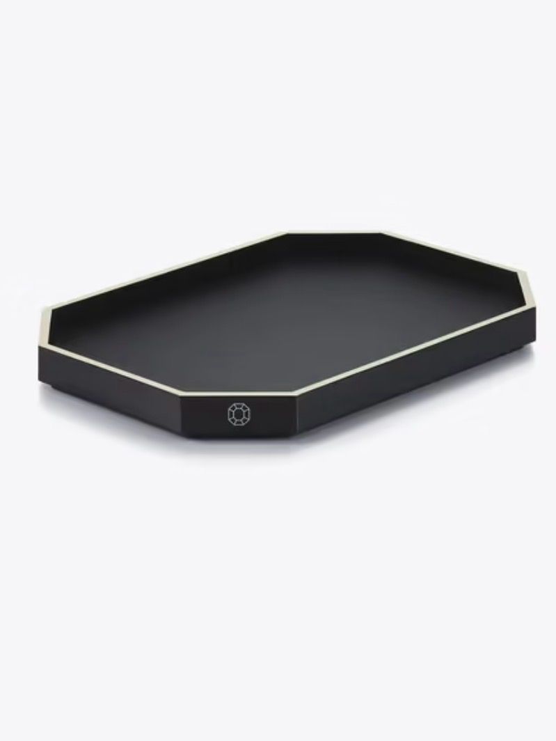 Baccarat Black Octogone Tray S