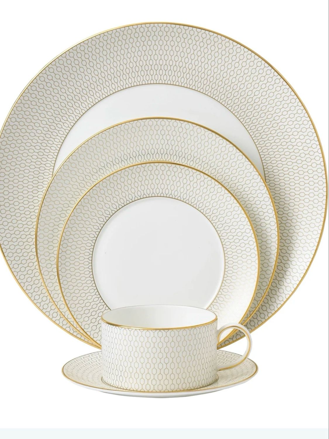 Wedgwood Gio Gold Dinnerware - Dinner - Salad - Soup - Needs 12