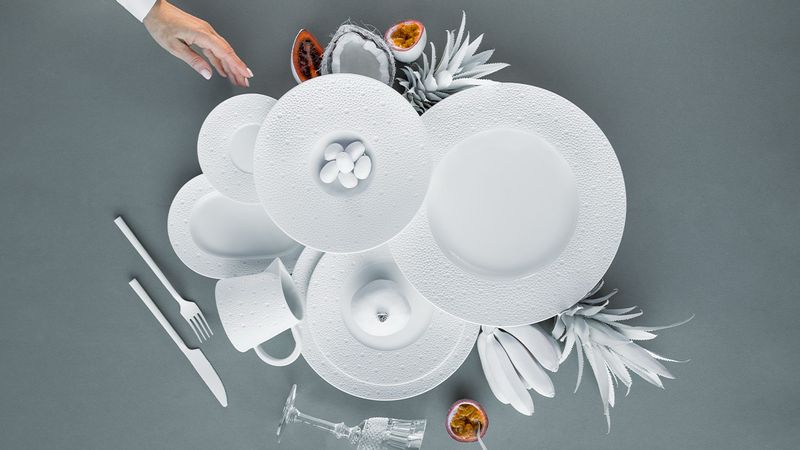 Bernardaud Ecume White- Dinner-Salad-BeReal Needs 12