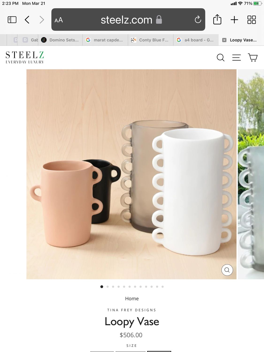 Tina Frey Loopy White Vases Tina Frey Loopy White Vases
