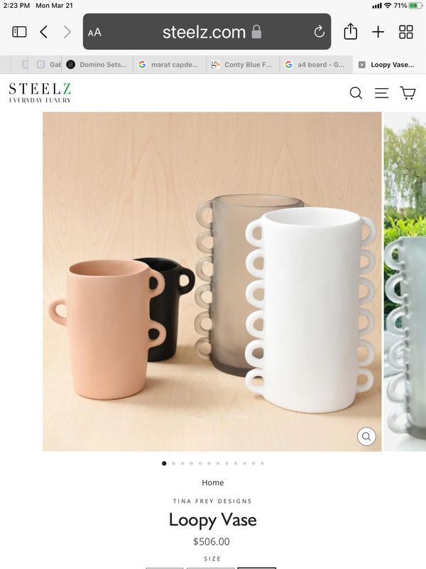 Tina Frey Loopy White Vases Tina Frey Loopy White Vases