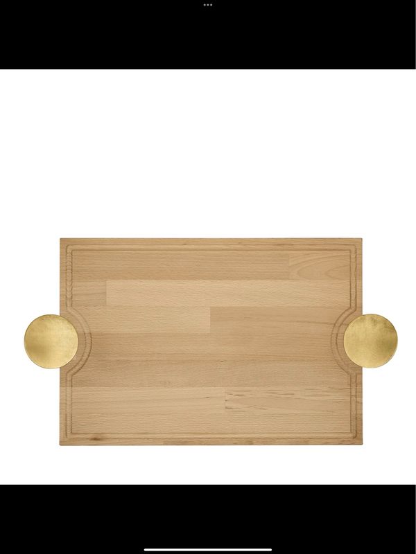 Wood Challa Board With Gold Plated Handled Wood Challa Board With Gold Plated Handled