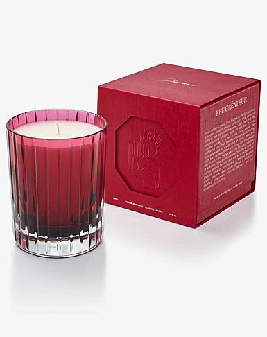 Baccarat Crystal Red Candle Baccarat Crystal Red Candle