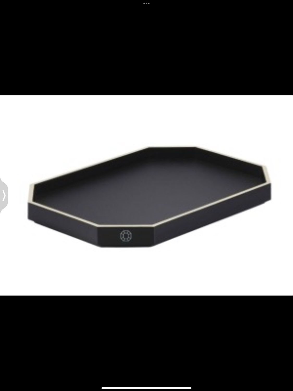 Baccarat Octagone Black Lacquered Tray Baccarat Octagone Black Lacquered Tray
