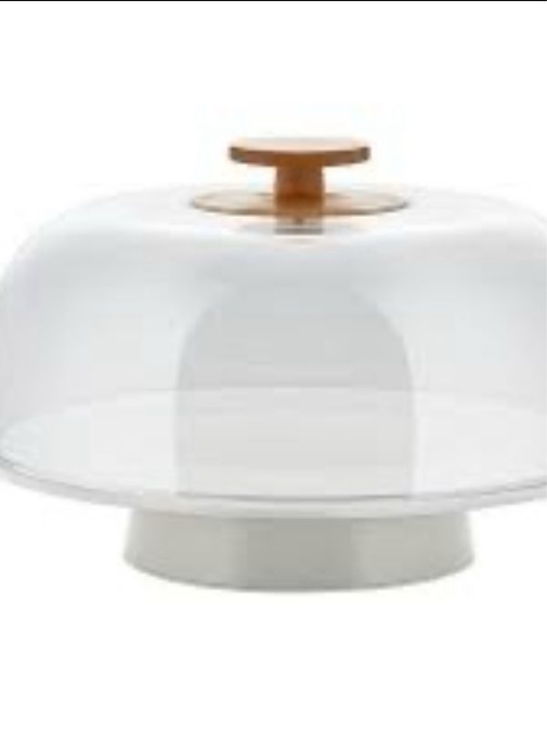 Alessi Cake Stand With Acrylic Cover Alessi Cake Stand With Acrylic Cover