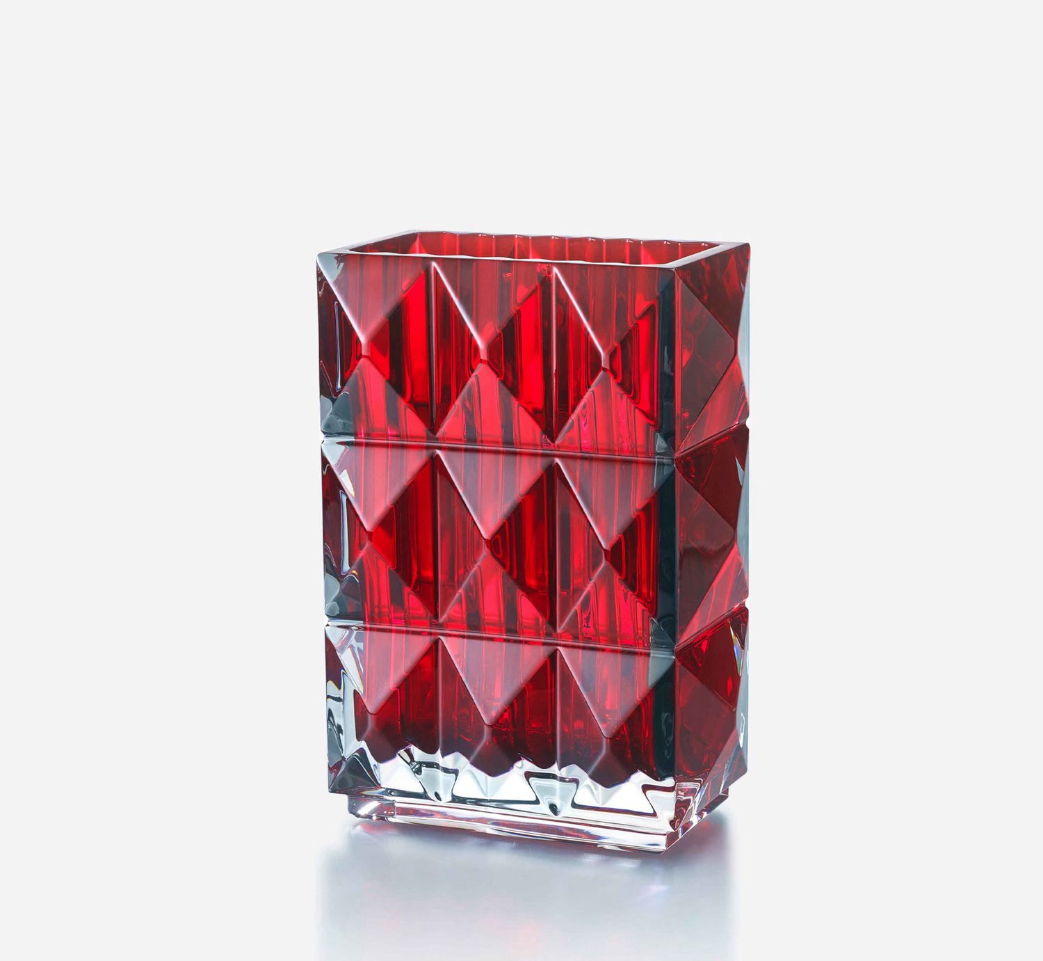 Baccarat Crystal Louxor Red Vase Baccarat Crystal Louxor Red Vase