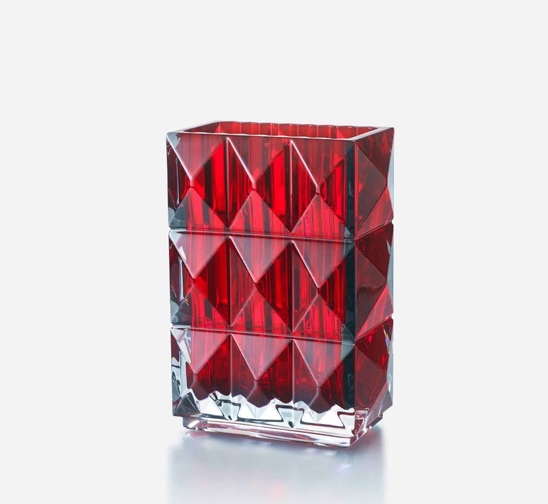 Baccarat Crystal Louxor Red Vase Baccarat Crystal Louxor Red Vase