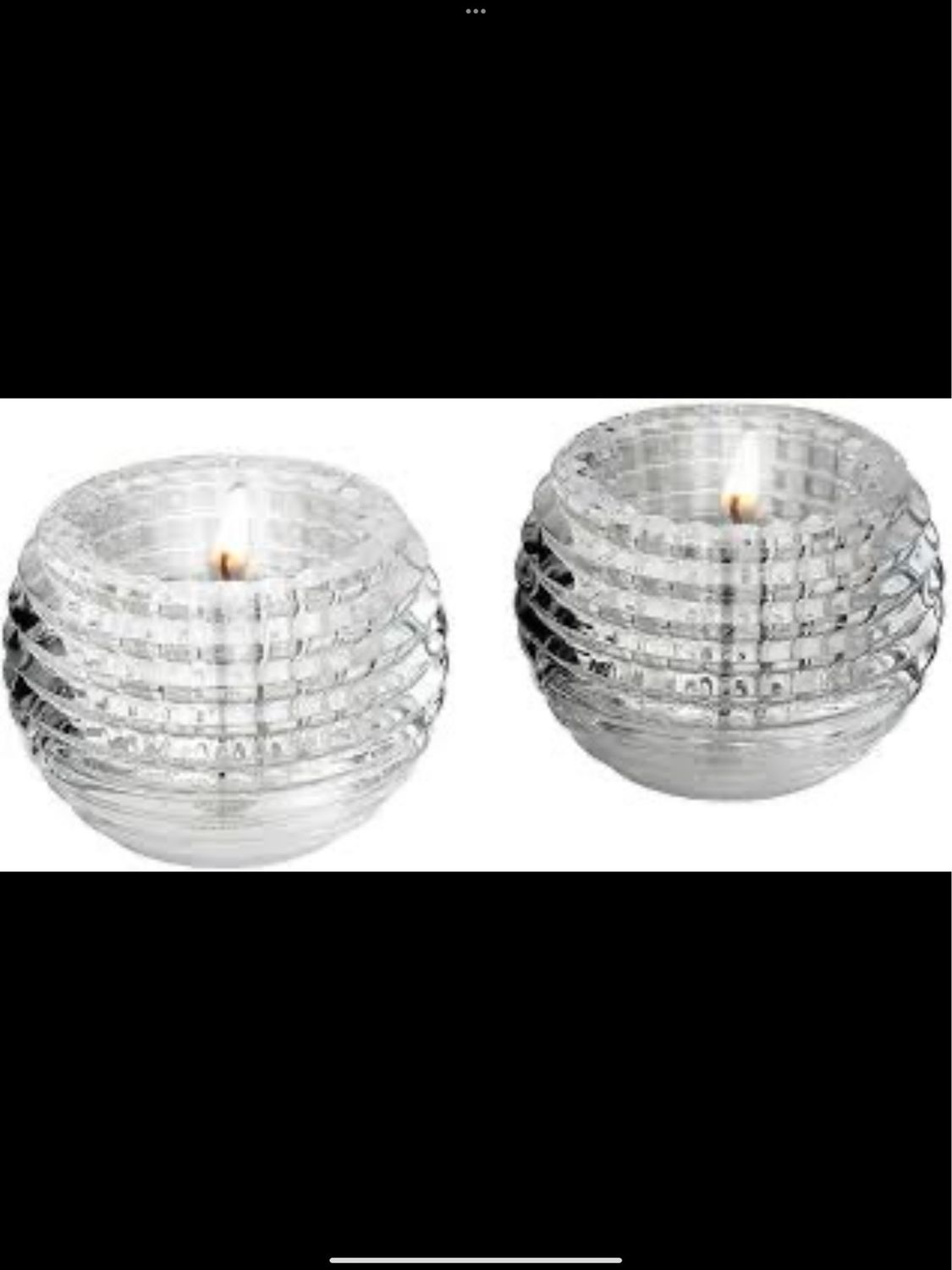 Baccarat Crystal Clear Eye Votives Pair