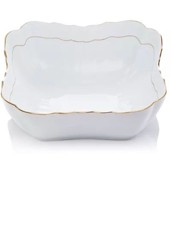 Herend Golden Edge Large Salad Bowl Herend Golden Edge Large Salad Bowl
