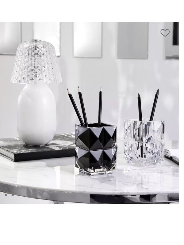 Baccarat Crystal Pencil Vase Black