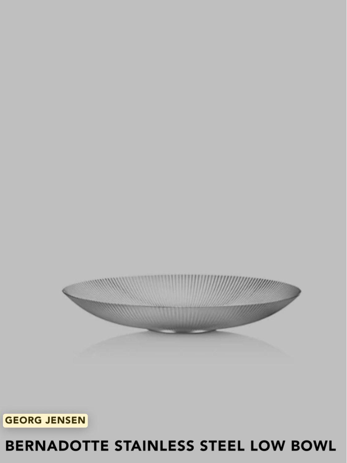 Georg jensen Bernadotte Low Bowl . Georg jensen Bernadotte Low Bowl .