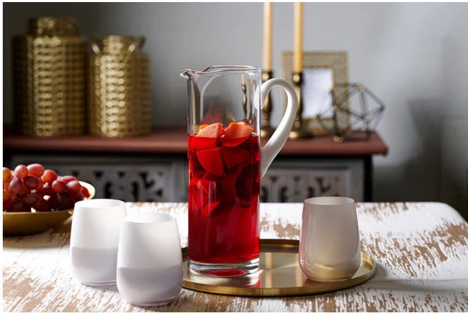 Pitcher With White Handle
