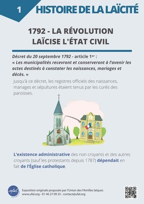 Exposition &quot;Laïcité tout simplement&quot; - version mise à jour 2025 - 13 affiches papier format A1