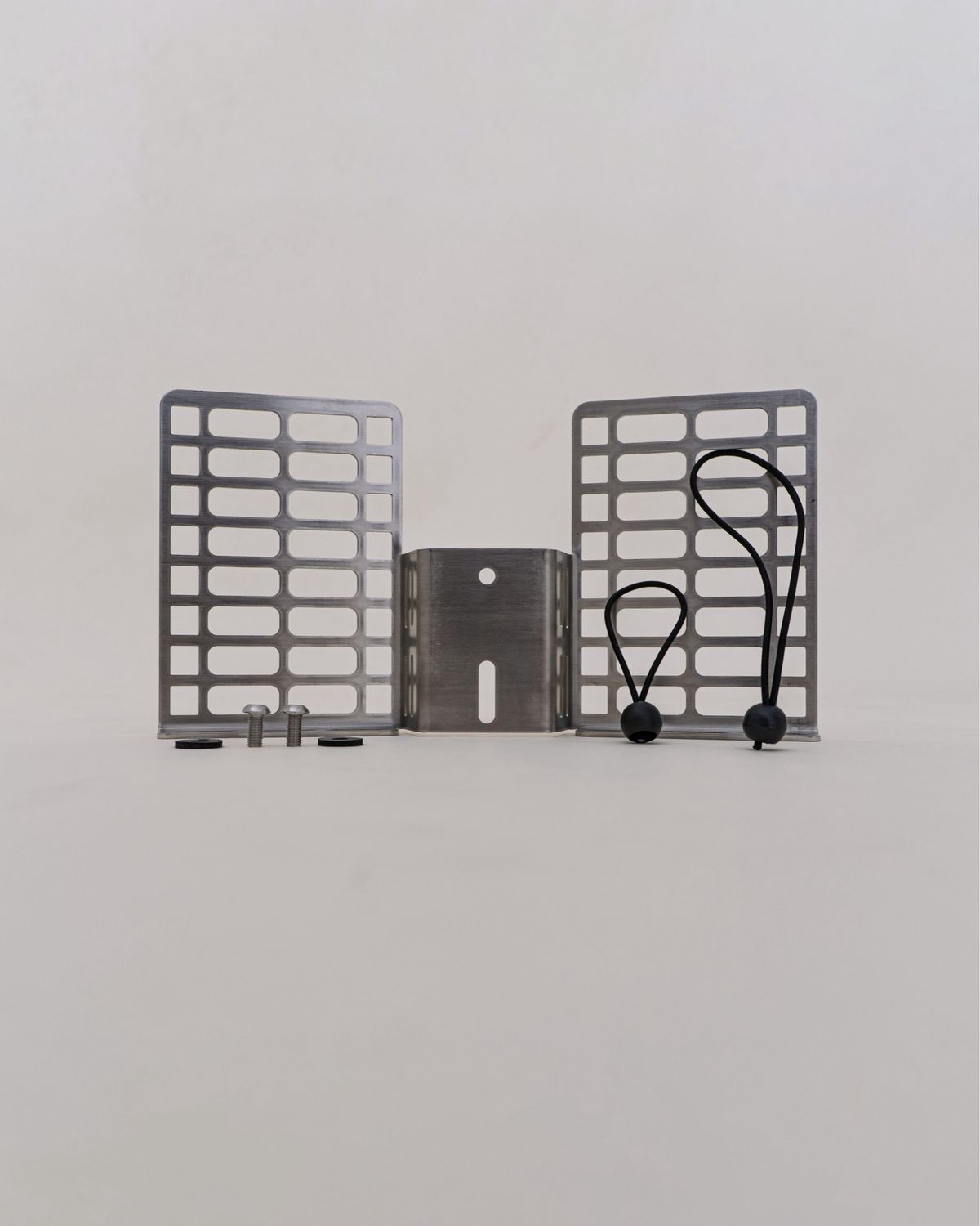 Doppio Porta olio - porta oggetti scudo per Large - INOX