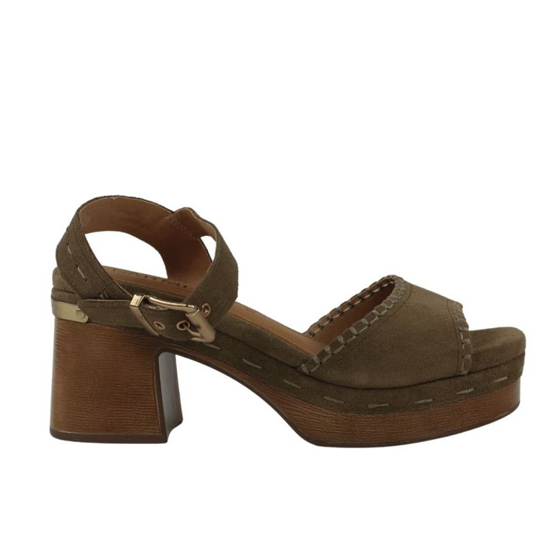 Carmela sandalias de plataforma piel color taupe.25vcs8-ap