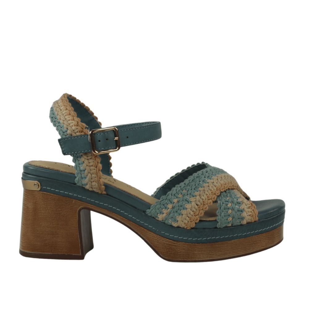Carmela sandalias rafia tonos azules.25vcs12-ap