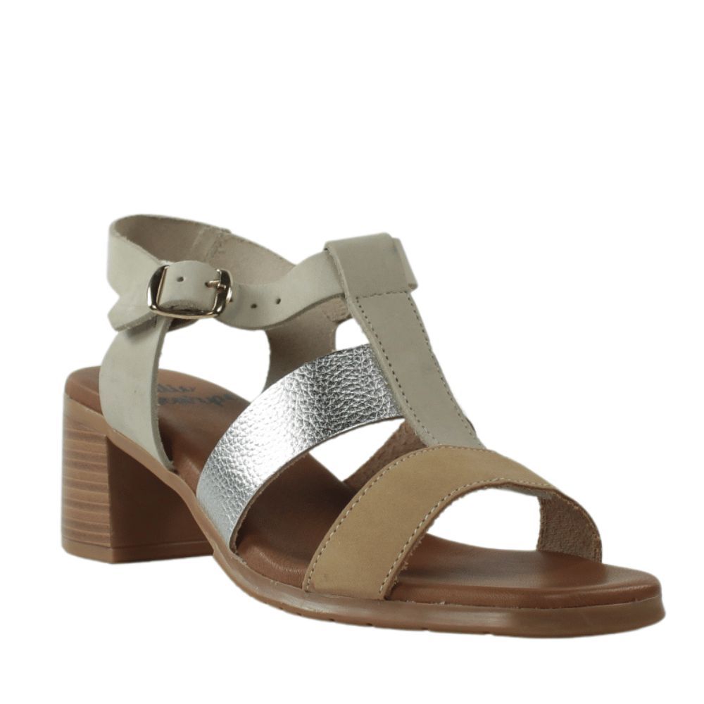 Sandalias de piel talla 37 multicolor con tacón.25vw4-ap24