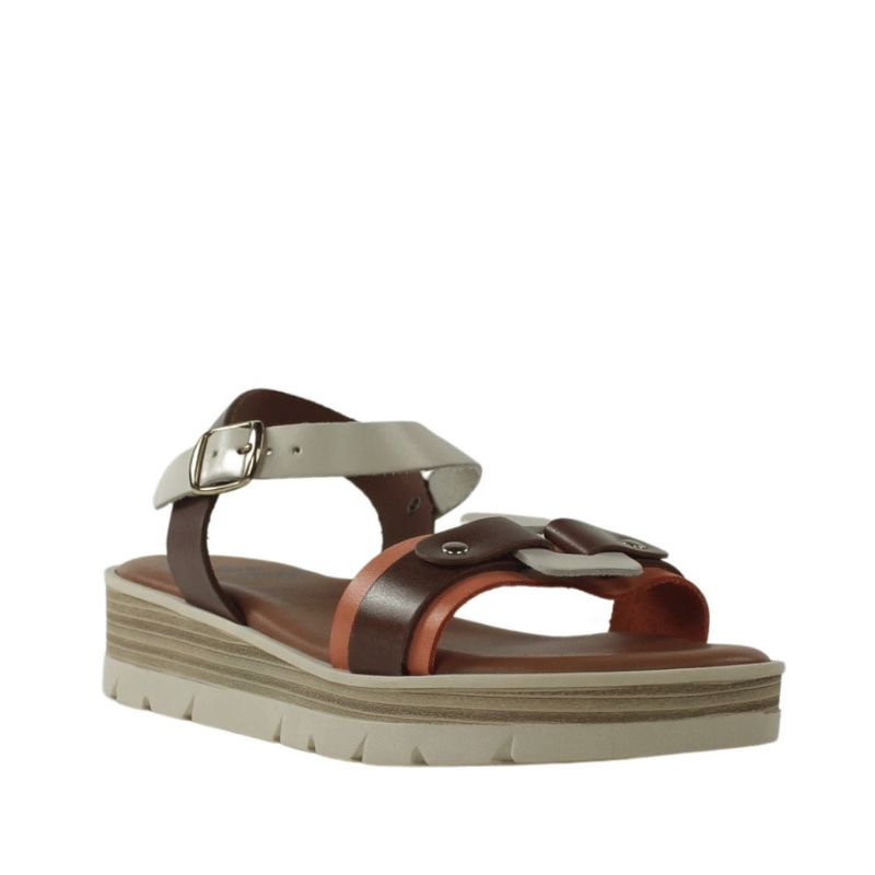 Sandalias de cuña confortable de piel .25vw9-ap24